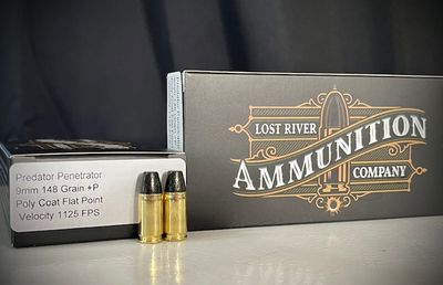 9mm+P 148 grain Poly Coat Flat Point  "Predator Penetrator", Velocity 1125 FPS (100 RND)
