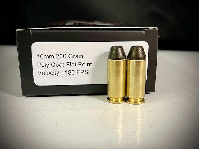 10MM 200 Grain Poly Coat Hardcast Flat Point (100 RND)