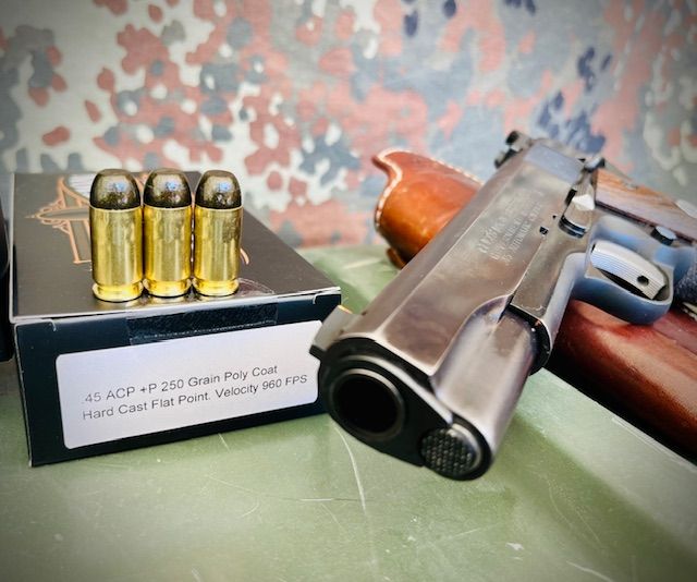 .45 ACP +P 250 Grn Poly Coat Hard Cast Flat Point (100 RND)
