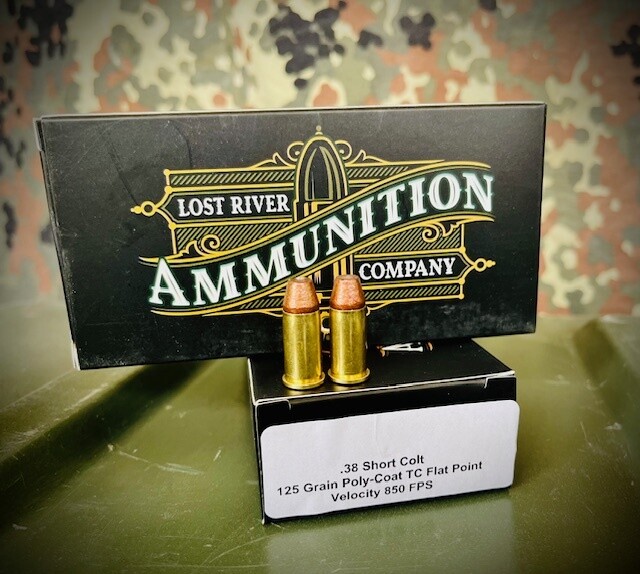 .38 Short Colt. 125 Grn Poly Coat TC Flat Point (100 RND)