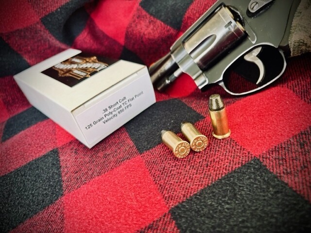 .38 Short Colt. 125 Grn Poly Coat TC Flat Point (50 RND)