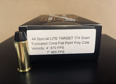 .44 Special Light Target 174 Grain Truncated Cone Flat Point (100 rds) .44 Special Light Target 174 Grain Truncated Cone Flat Point (100 rds)