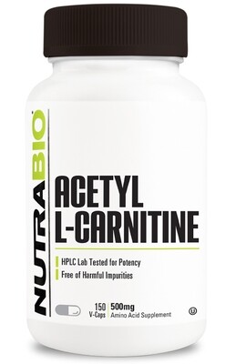 NutraBio Acetyl L-Carnitine 500mg