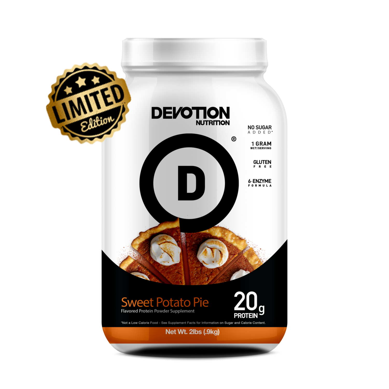 Devotion Nutrition Original Protein Powder, Size: 2 lb, Flavor: Sweet Potato Pie