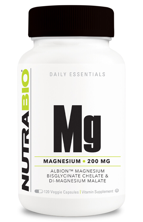 NutraBio Reacted Magnesium 120 Vegetable Capsules