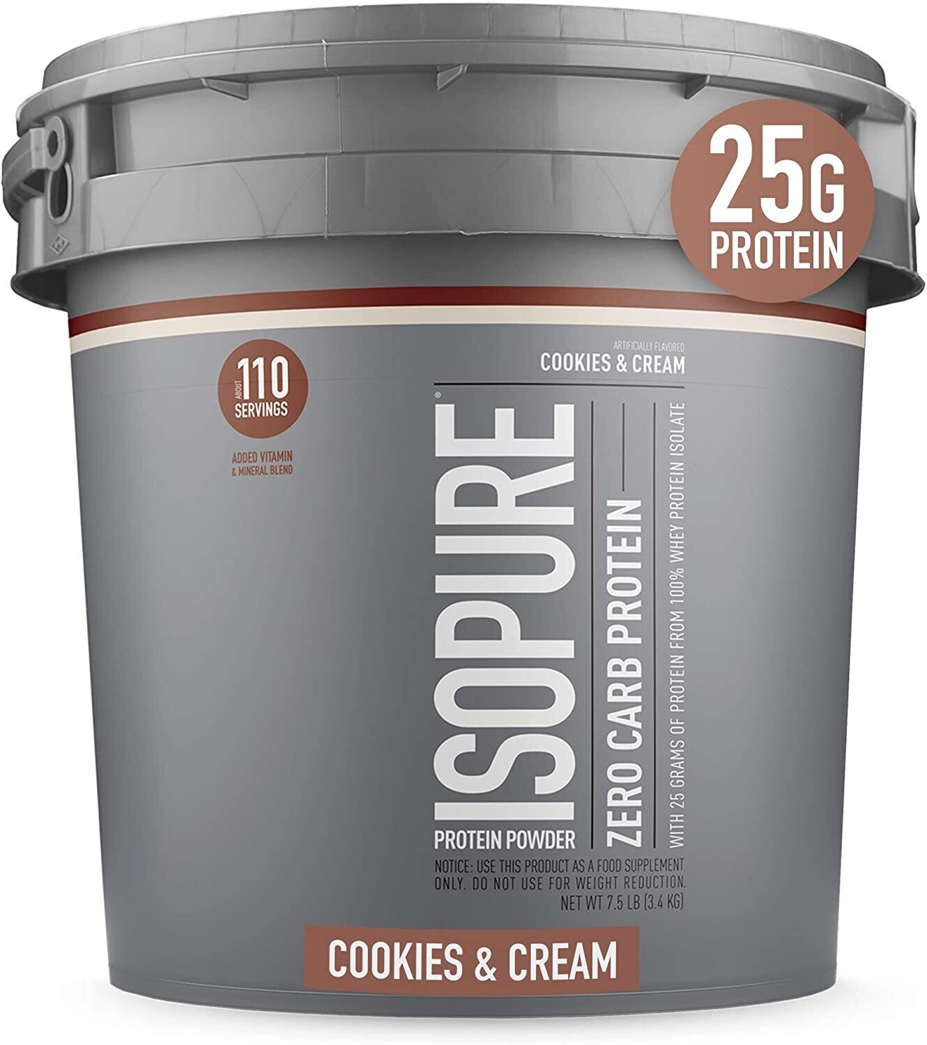 Isopure Zero/Low Carb Protein, Size: 7.5 lb, Flavor: Cookies &amp; Cream