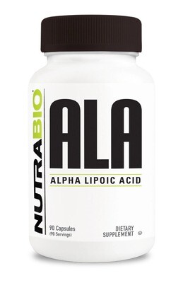 NutraBio Alpha Lipoic Acid 300mg 90 Vegetable Capsules