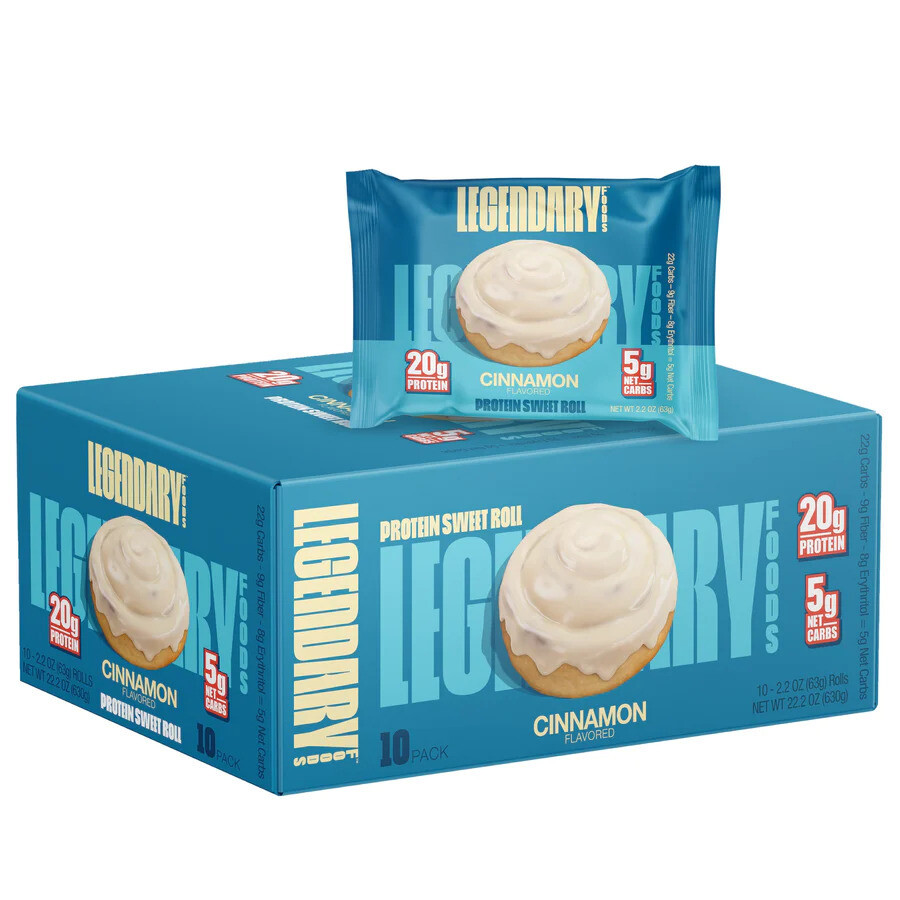 Legendary Foods Protein Sweet Roll, Size: 8 Rolls, Flavor: Cinnamon
