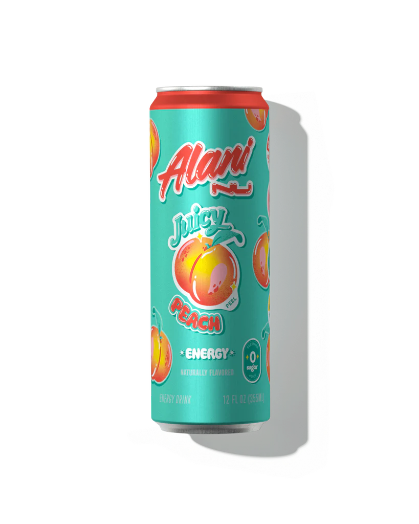 Alani Nu Energy Drinks, Size: 1 Can / 12 fl oz, Flavor: Juicy Peach