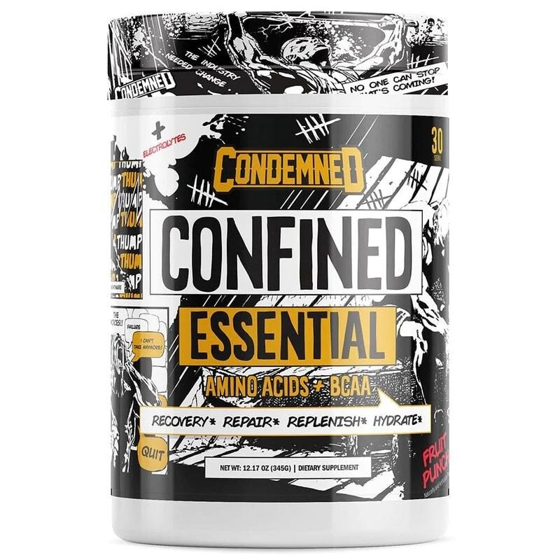 Condemned Labz Confined Essential EAA + BCAA, Size: 30 Servings, Flavor: Fruit Punch