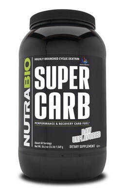 NutraBio Super Carb 60 Servings, Size: 60 Servings, Flavor: Unflavored