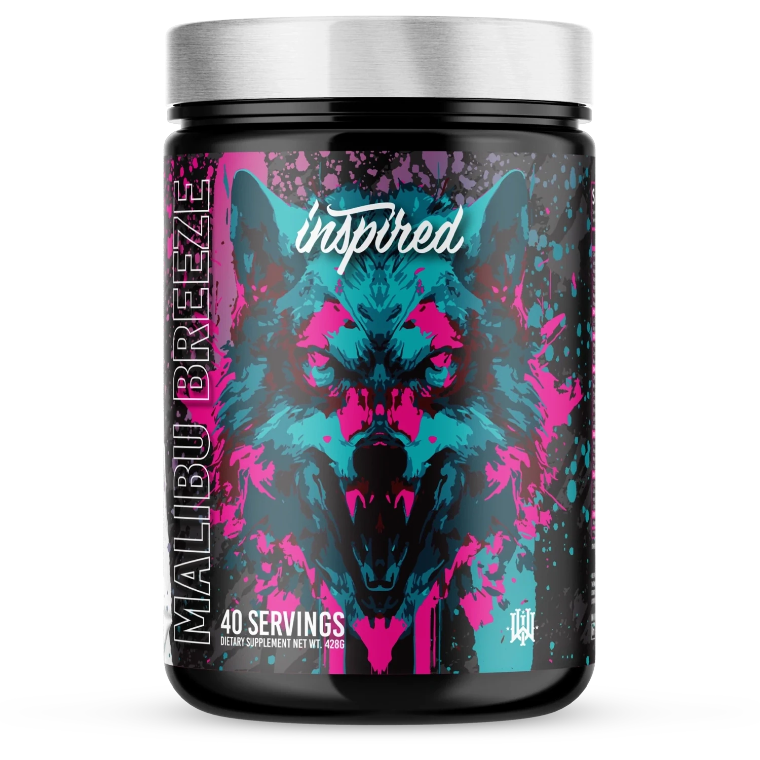 Inspired DVST8 Dark Pre-Workout, Size: 40/20 Servings, Flavor: Malibu Breeze (Strawberry Watermelon)