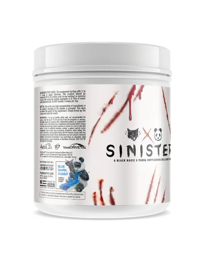 Black Magic Supply x Panda Sinister Pre-Workout, Size: 40/20 Servings, Flavor: Blue Shark Gummy