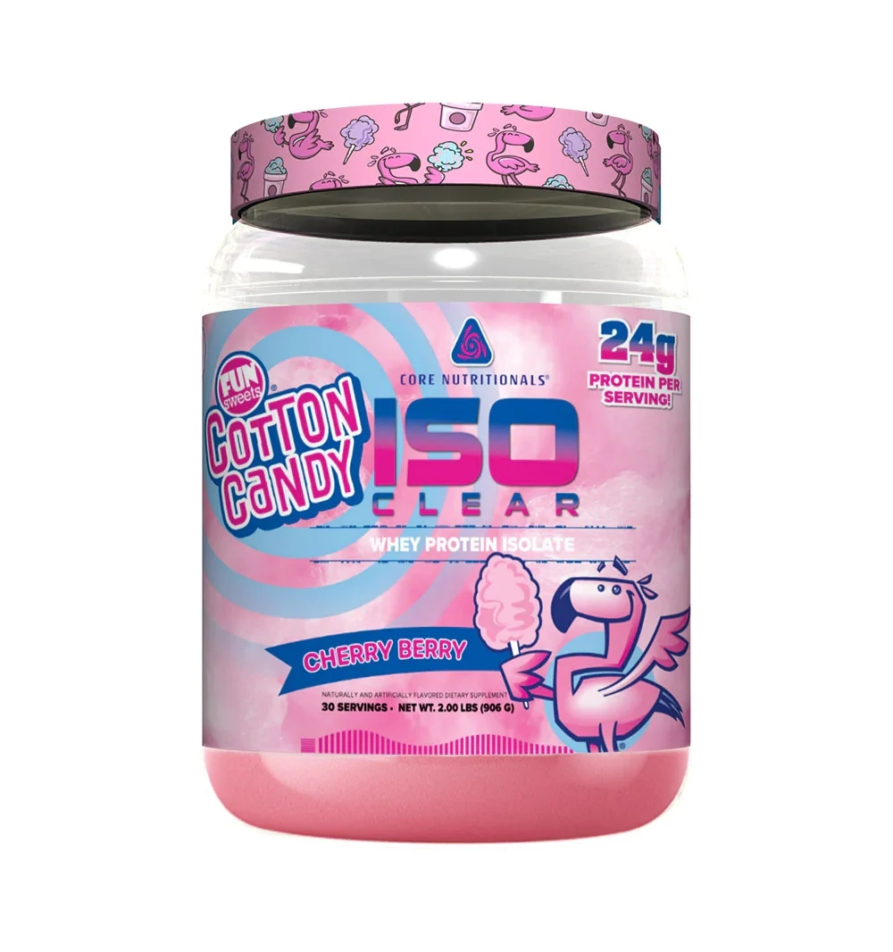 Core Nutritionals ISO Clear, Size: 2 lb, Flavor: Fun Sweets Cotton Candy Cherry Berry