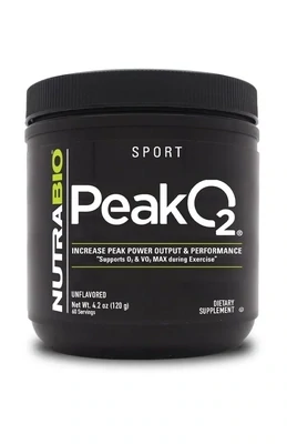 NutraBio PeakO2 Powder 60 Servings 120 Grams
