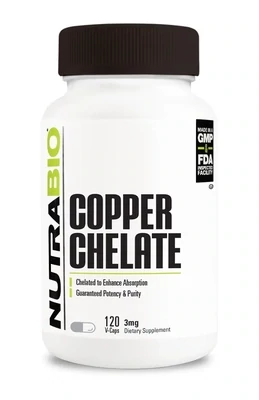 NutraBio Copper Chelate 3mg