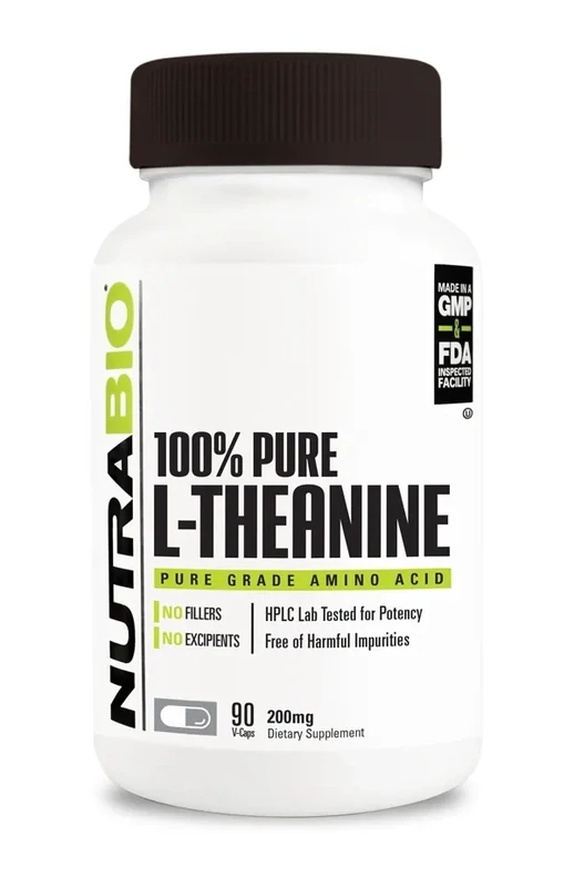 NutraBio L-Theanine 200mg Capsules