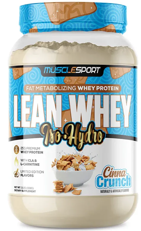 Musclesport Lean Whey, Size: 2 lb, Flavor: CinnaCrunch