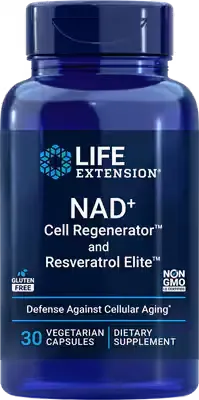 Life Extension NAD+ Cell Regenerator and Resveratrol Elite, Size: 30 Vegetarian Capsules