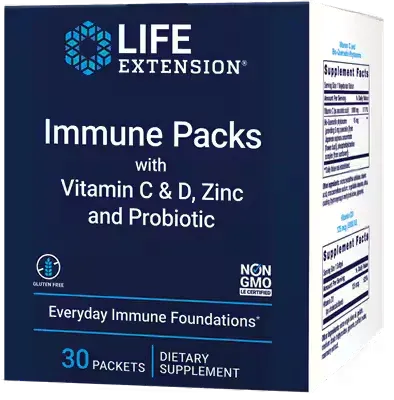 Life Extension Immune Packs with Vitamin C &amp; D, Zinc and Probiotic