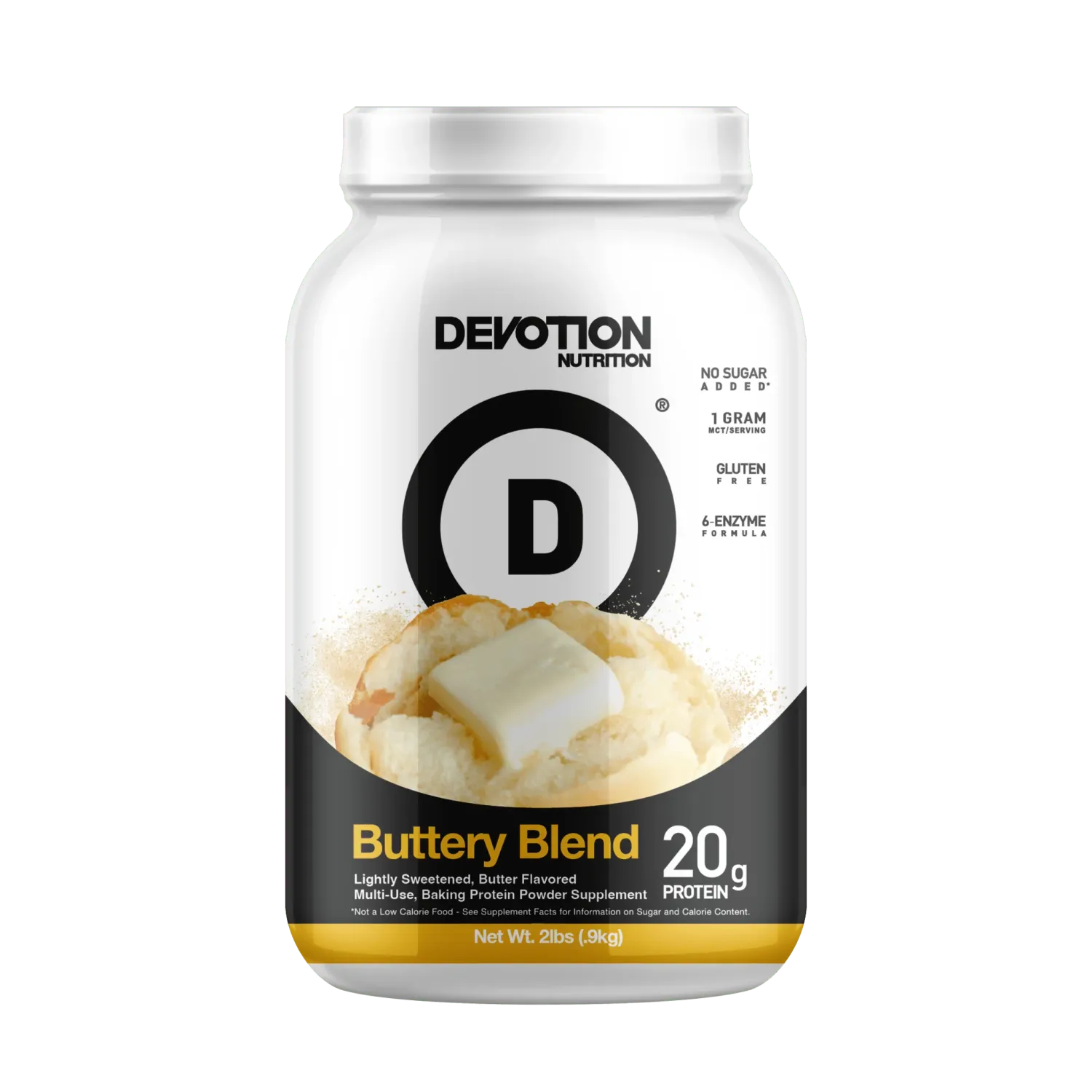Devotion Nutrition Original Protein Powder, Size: 2 lb, Flavor: Buttery Blend