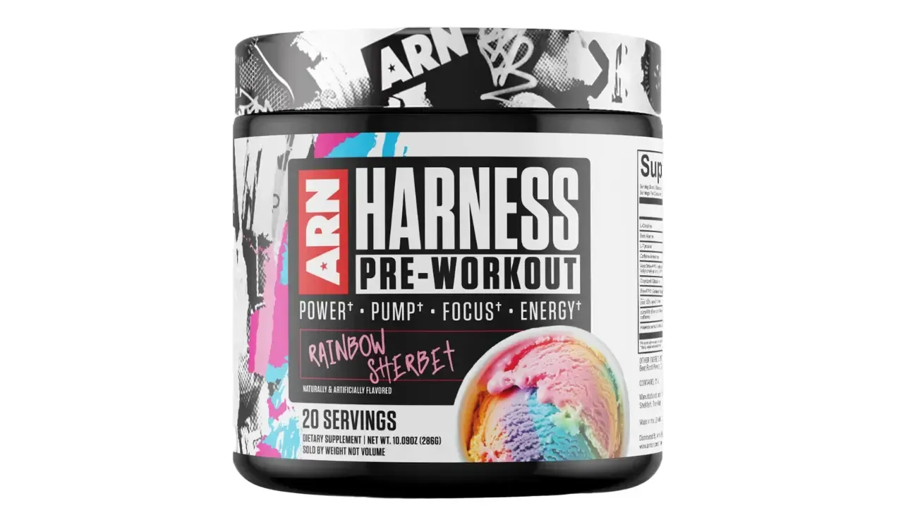 Arms Race Nutrition Harness Pre-Workout, Size: 20 Servings, Flavor: Rainbow Sherbet