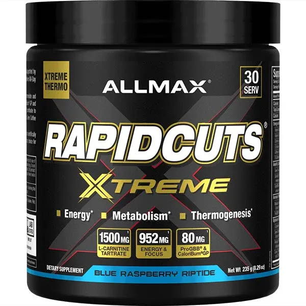AllMax Rapidcuts Xtreme, Size: 30 Servings, Flavor: Blue Raspberry Riptide