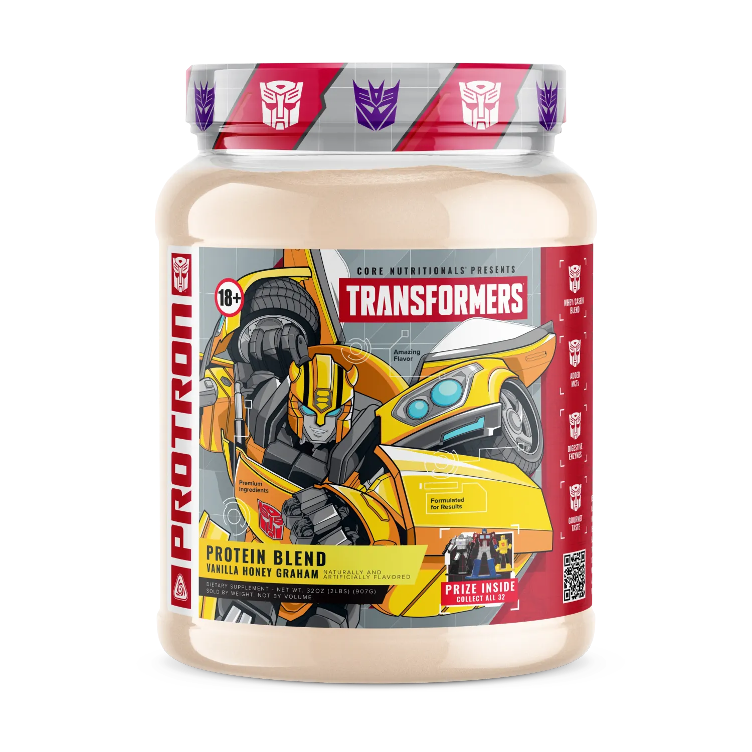 Core Nutritionals Transformers Protron Protein Blend, Size: 2 lb, Flavor: Vanilla Honey Graham