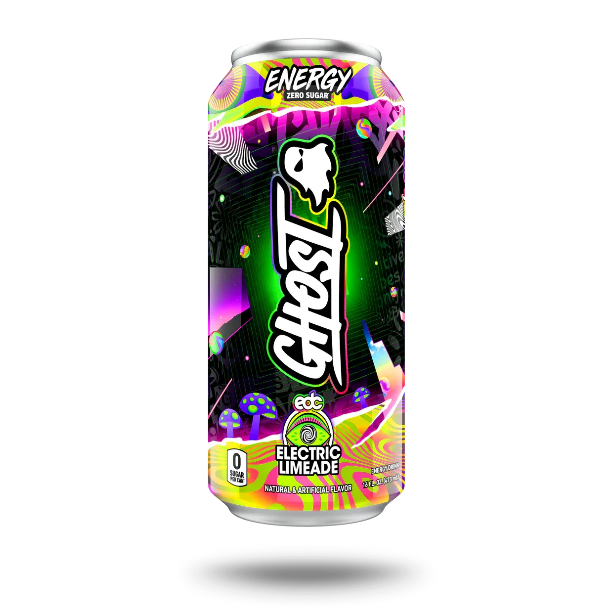 GHOST Energy Drink RTD, Size: 16 fl oz, Flavor: Electric Limeade