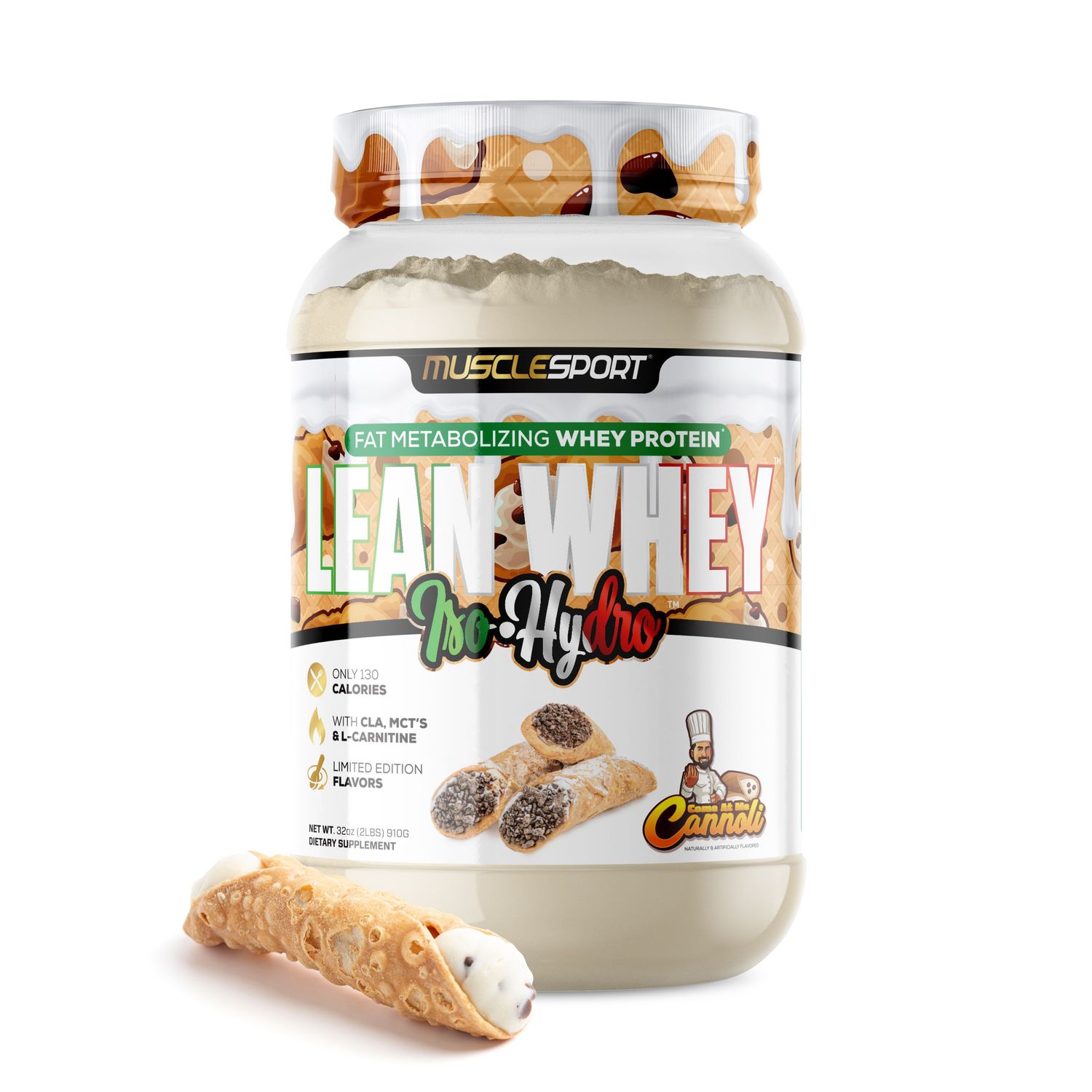 Musclesport Lean Whey, Size: 2 lb, Flavor: Come At Me Cannoli Cream [NB Exclusive!]