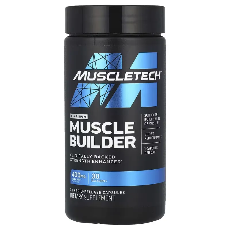 MuscleTech Platinum Muscle Builder, Size: 30 Capsules