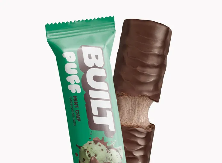BUILT Puff Protein Bars, Size: 1 Bar, Flavor: Mint Chip Puff