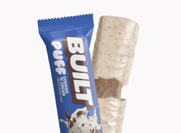BUILT Puff Protein Bars, Size: 1 Bar, Flavor: Cookies &#39;N Cream Puff
