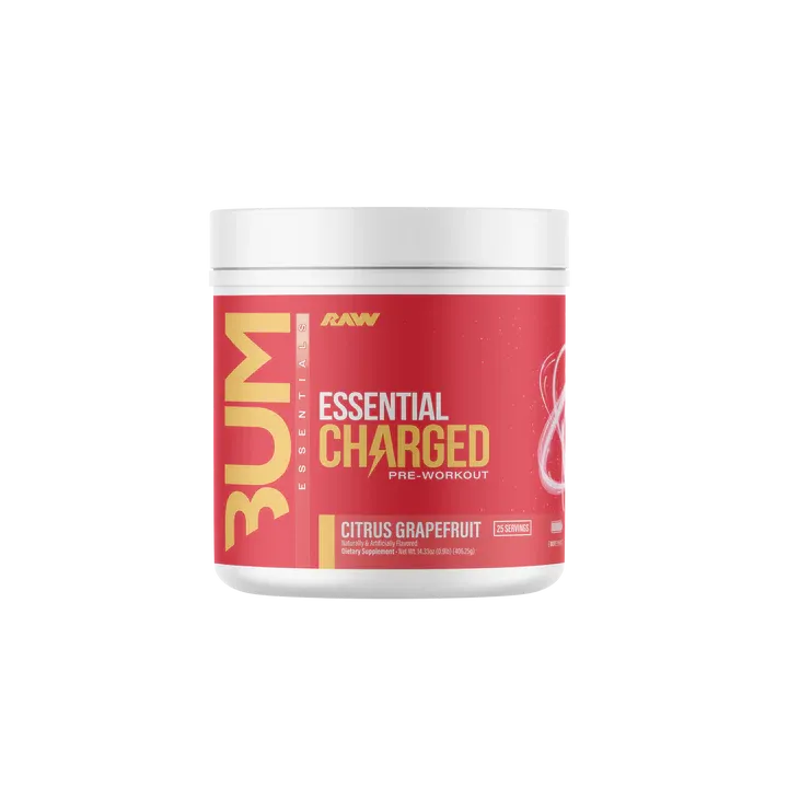 Raw Nutrition Cbum Series Essential Charged Pre-Workout, Size: 30 Servings, Flavor: Citrus Grapefruit