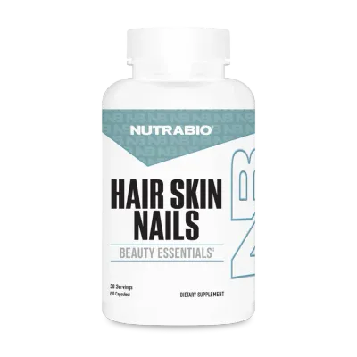 NutraBio Hair Skin Nails, Size: 90 Capsules