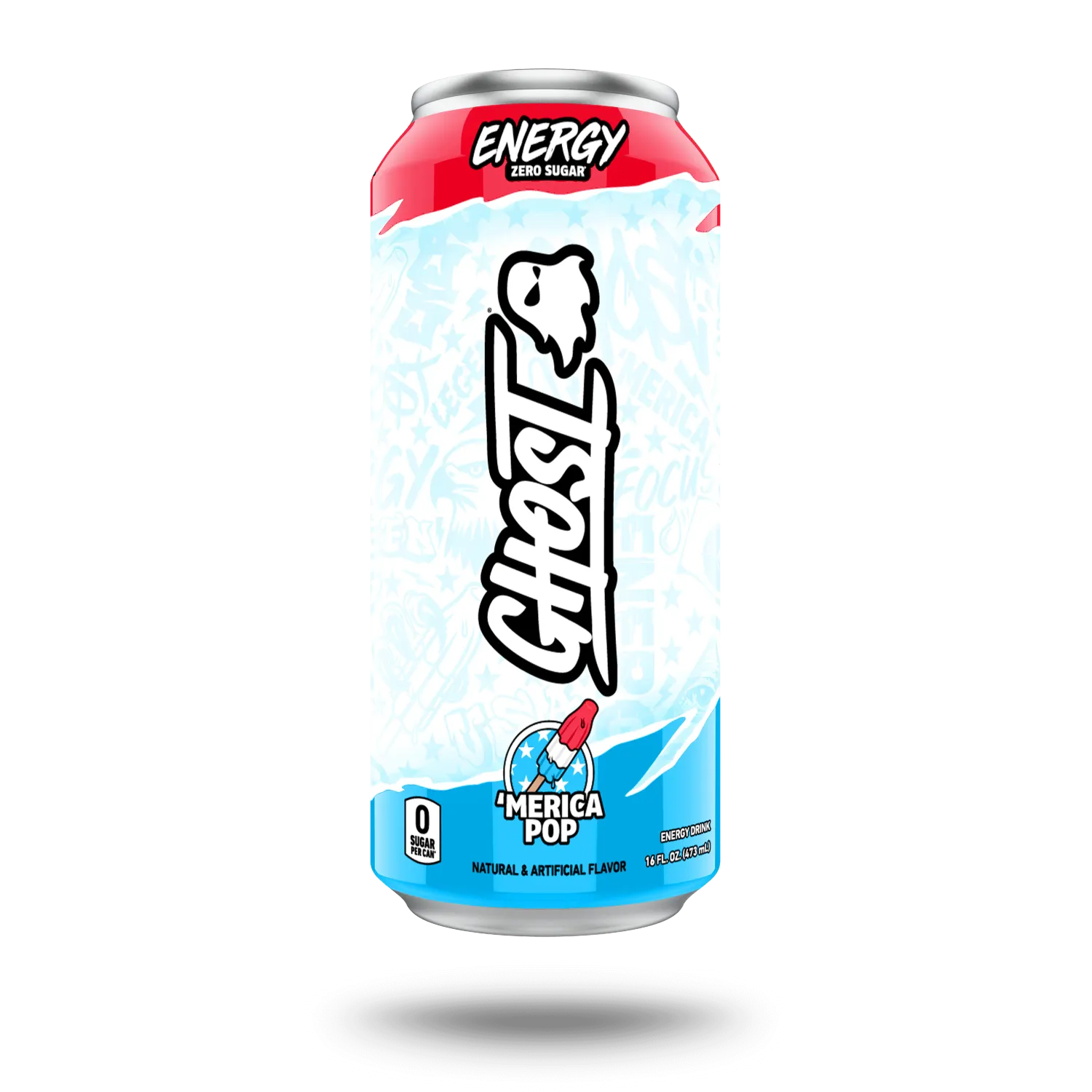 GHOST Energy Drink RTD, Notice: A maximum of 12 cans TOTAL per order. Any amount exceeding this limit will be refunded., Size: 16 fl oz, Flavor: &#39;Merica Pop