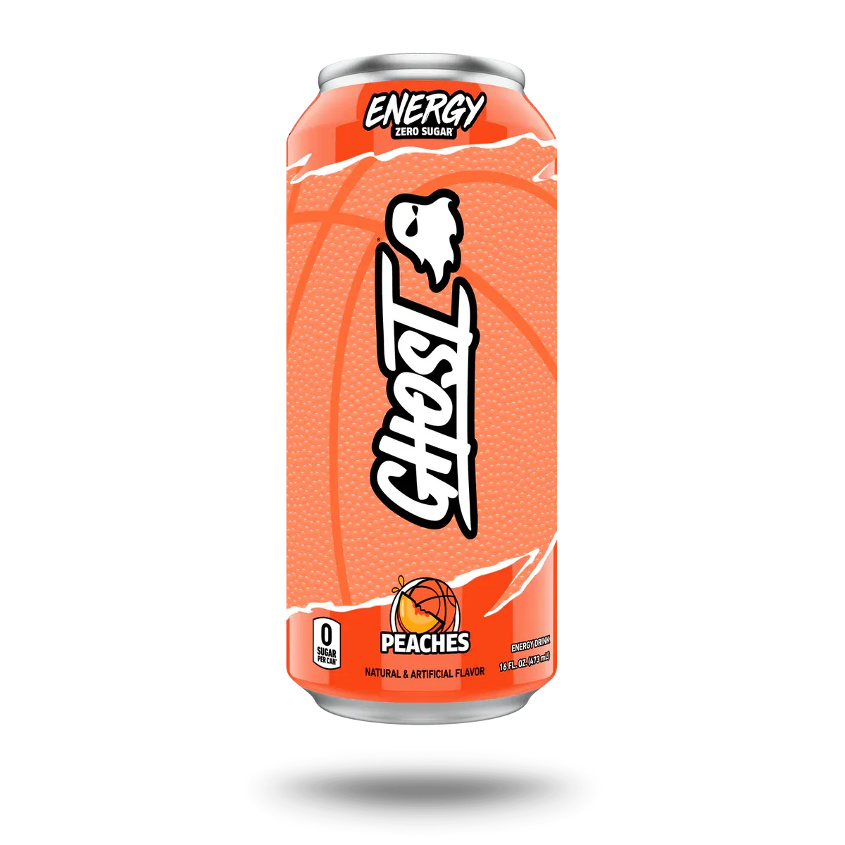 GHOST Energy Drink RTD, Size: 16 fl oz, Flavor: Peaches