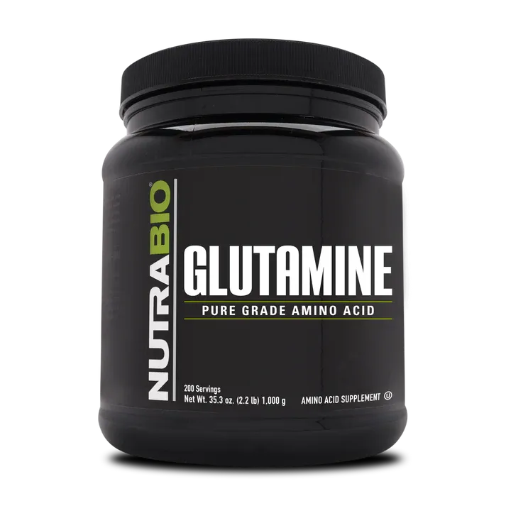 NutraBio Glutamine 1000 g, Size: 200 Servings, Flavor: Unflavored