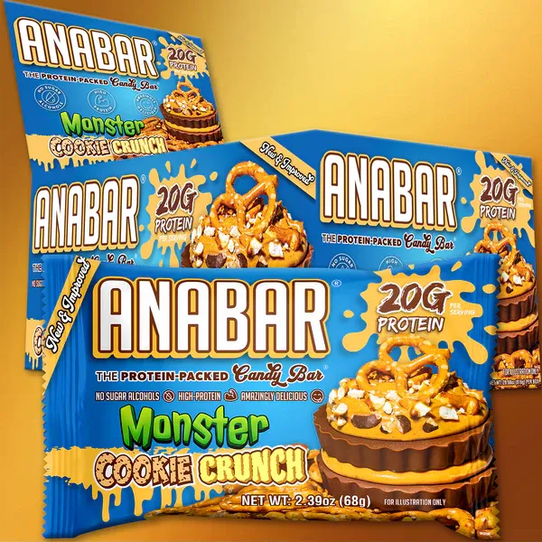 Anabar Whole Food Performance Bar, Size: 12 Bars, Flavor: Monster Cookie Crunch