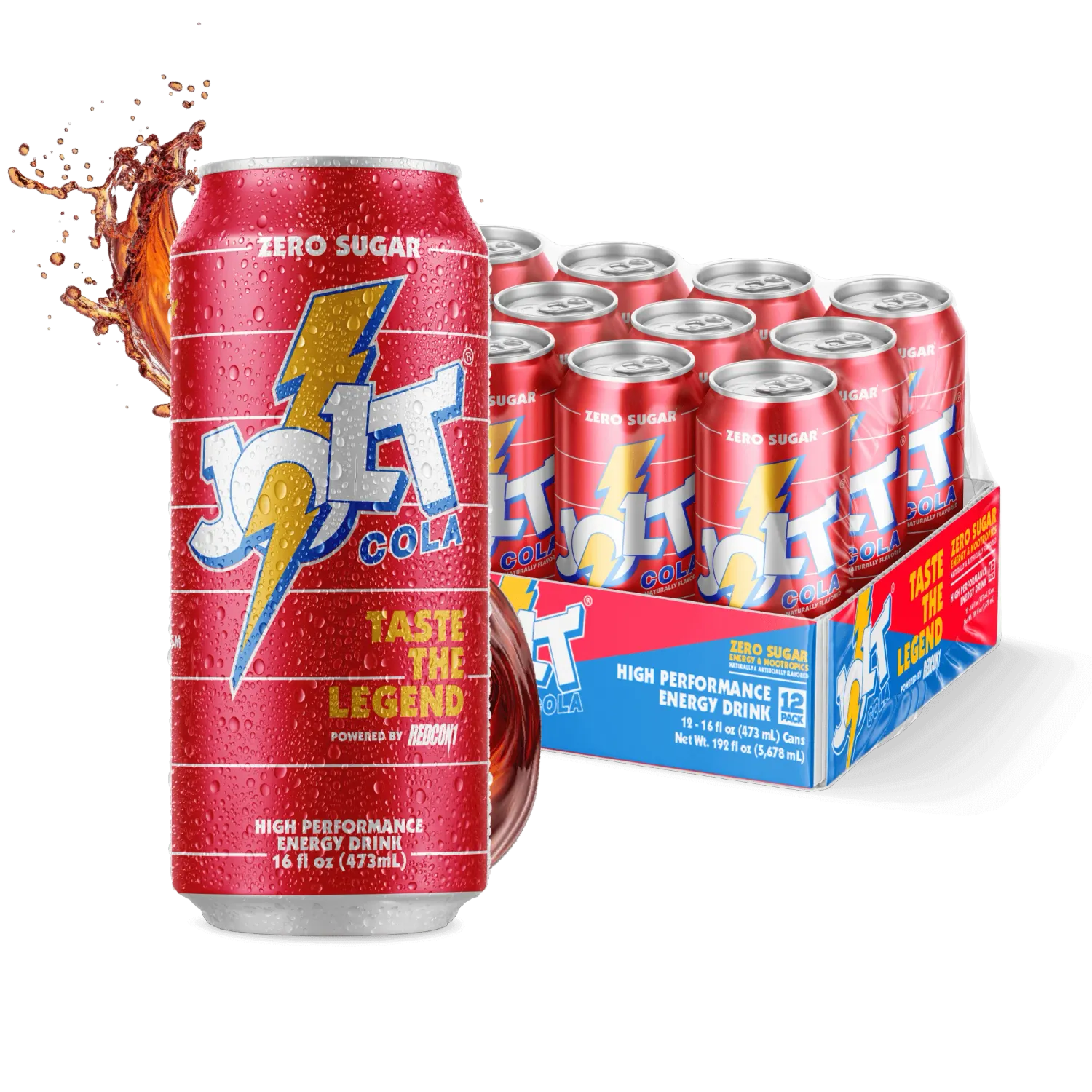 Redcon1 Jolt Cola High Performance Energy Drink, Size: 16 fl oz, Flavor: Jolt Cola