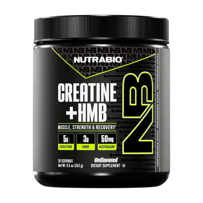 NutraBio Creatine + HMB, Size: 30 Servings, Flavor: Unflavored