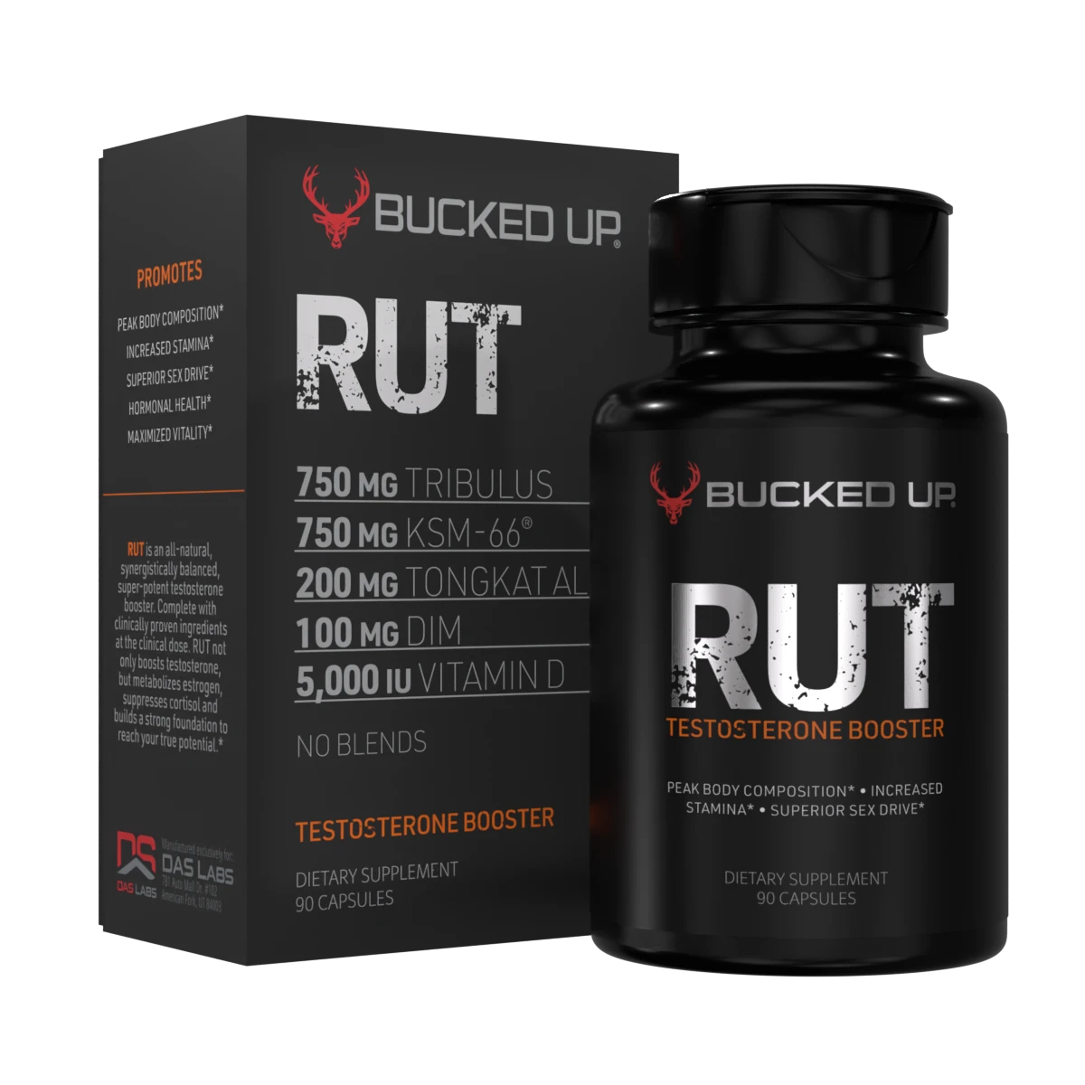 Bucked Up RUT Testosterone Booster, Size: 90 Capsules