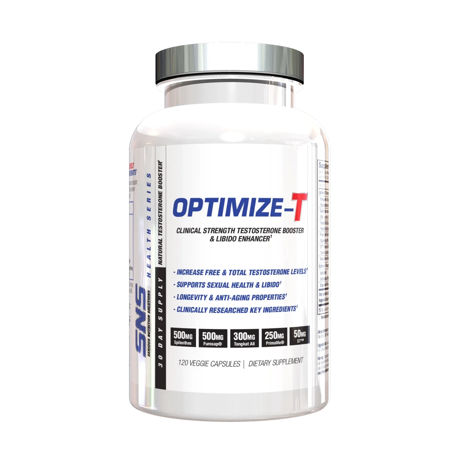 Serious Nutrition Solutions Optimize T, Size: 120 Capsules