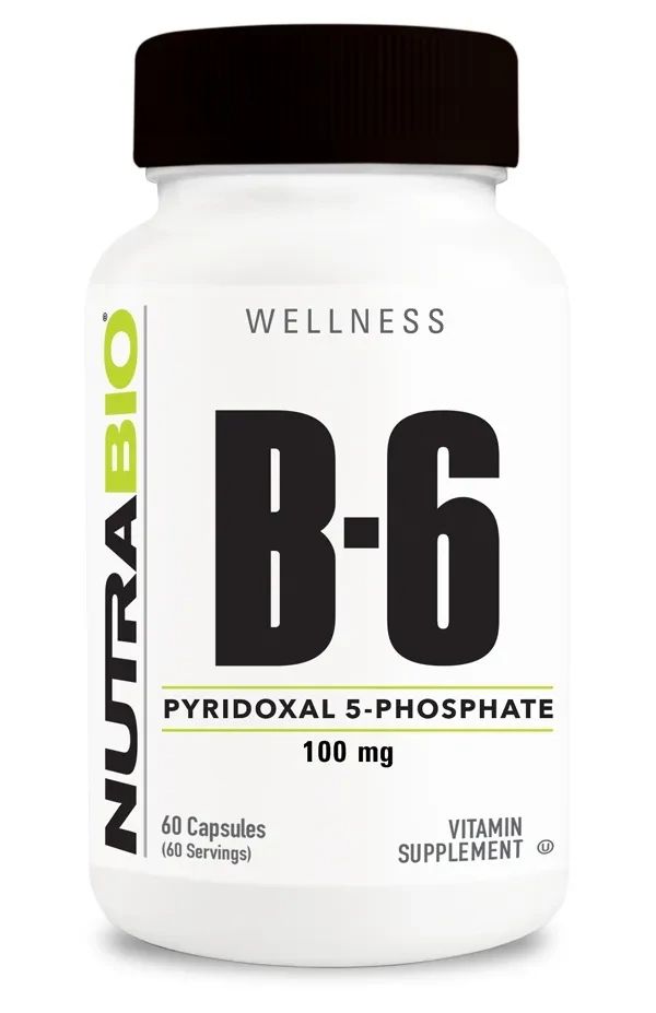 NutraBio Vitamin B-6 P5P 100 mg, Size: 60 Capsules