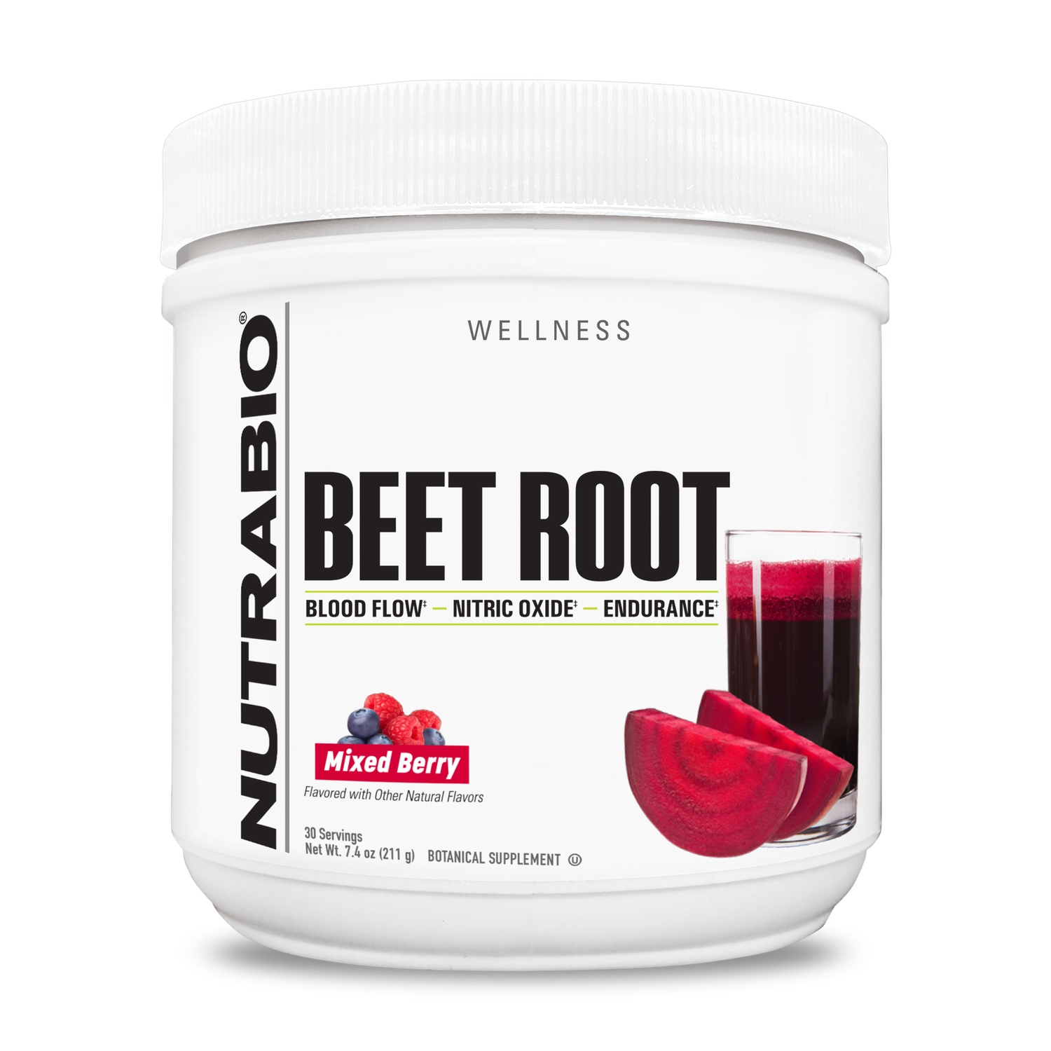 NutraBio Beet Root Powder, Flavor: Mixed Berry, Size: 30 Servings