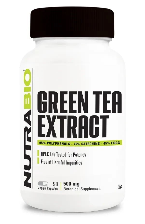 NutraBio Green Tea Extract 500 mg, Size: 90 Capsules