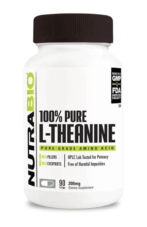 NutraBio L-Theanine 200 mg, Size: 90 Vegetarian Capsules