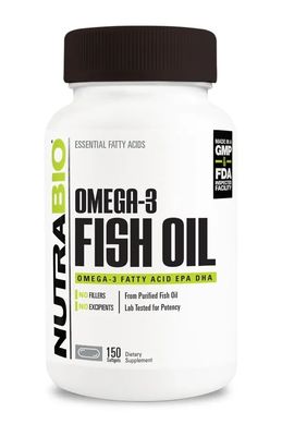 NutraBio Omega-3 Fish Oil 150 Softgels NutraBio Omega-3 Fish Oil 150 Softgels