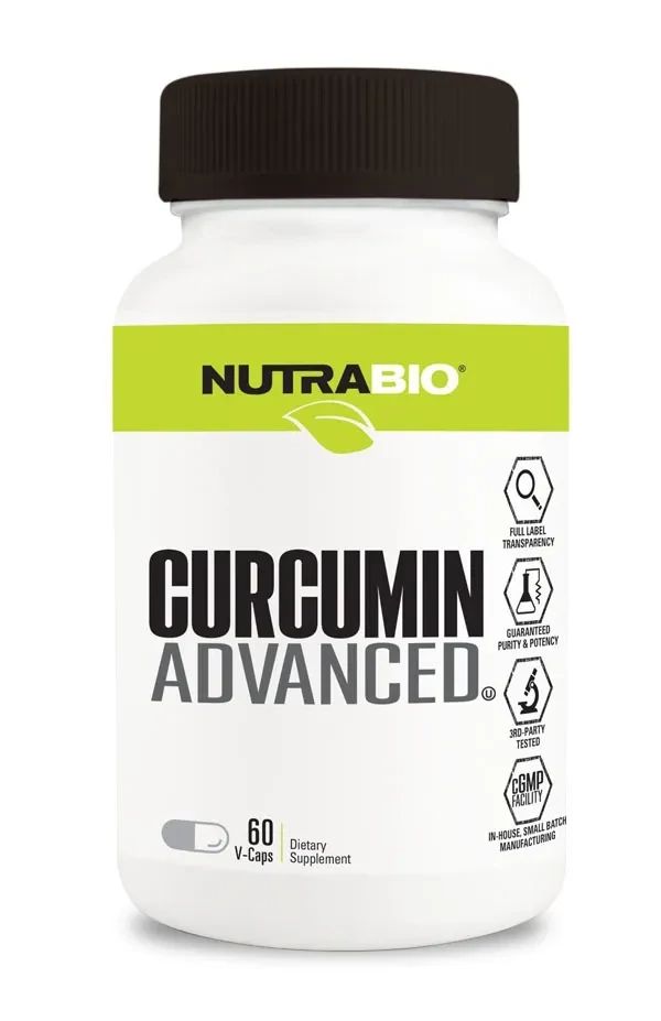NutraBio Curcumin Advanced, Size: 60 Vegetarian Capsules