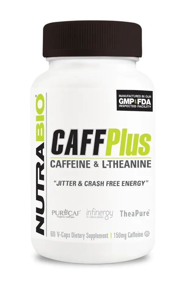 NutraBio Caff Plus, Size: 60 Capsules